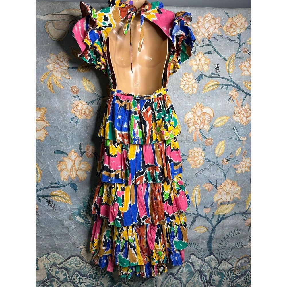 Anthropologie Love The Label Mix-Print Midi Dress - Picture 8 of 9